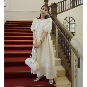 주멜르 jumelle 링클 파이핑 OP 아이보리