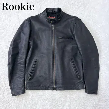 새상품급 루키 싱글 라이더 자켓 소가죽 짧은 기장 XL 빈티지