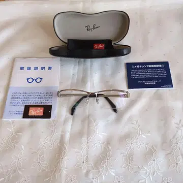 Ray-Ban 실버 프레임 안경 케이스 포함