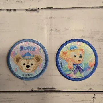 디즈니씨 더피 20주년 컬러풀 해피니스 더피 와펜 2장 세트