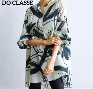 [ 새상품급 ] DoCLASS 코튼 밴드 카라 개더 블라우스 M