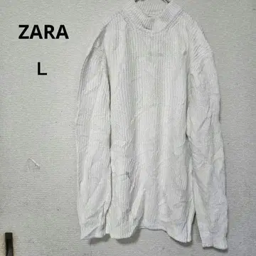하나뿐인 ZARA 니트 스웨터 화이트 구제 의류