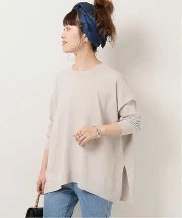 Spick & Span ICECOTTON 빅 풀오버 그레이 새상품급