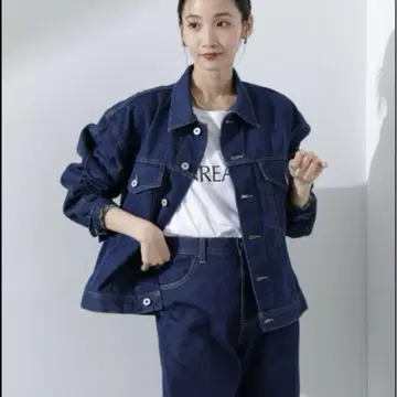 [ 미사용 새상품 ] 나노 유니버스 다크 블루 데님 자켓 블루종