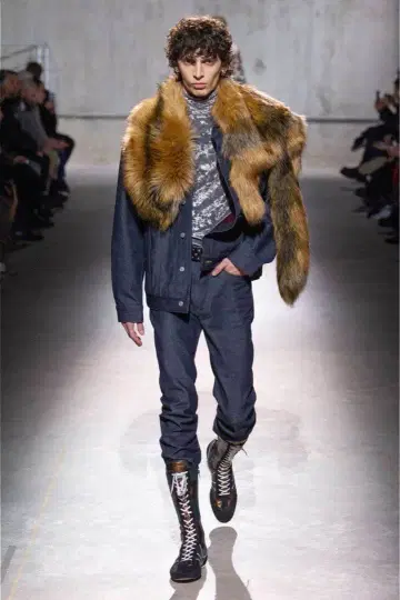 dries van noten 20aw 벨로아 하이넥 세컨드 스킨