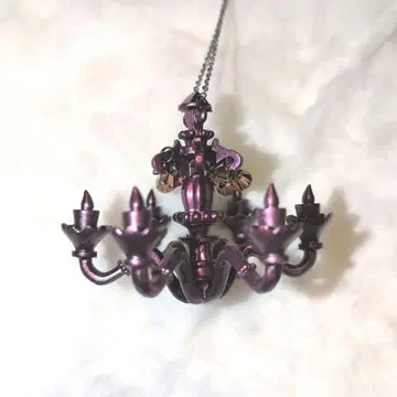고스로리 보라색 샹들리에 목걸이 지뢰