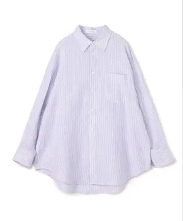 MACPHEE 23SS 라벤더 스트라이프 프렌치 린넨 셔츠 36