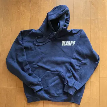 미국제 NAVY 리플렉트 후드티 M