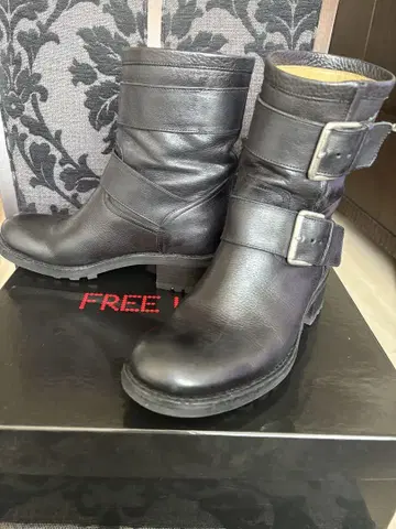 FREEBIRD 블랙 엔지니어 부츠