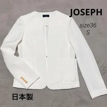 일본제 조셉 JOSEPH 노카라 자켓 화이트 S 온워드 카시야마