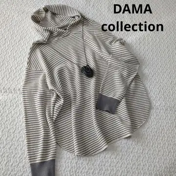 DAMA collection 스트라이프 후드 부착 후드티