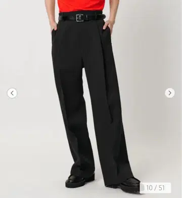 택 포함 [ UNITED ARROWS ] 턱 스트레이트 팬츠