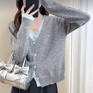 가을/겨울 V넥 스웨터 가디건