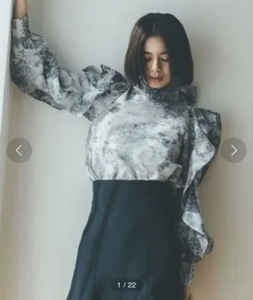 [ SNIDEL ] 오간 시스루 블라우스