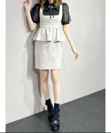 EATME 페플럼 점프수트 그레이 M