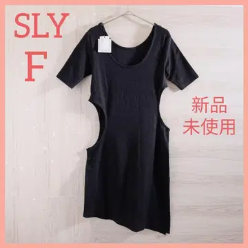 [ SLY ] 미사용 새상품 스라이 여성용 사이드홀컷 리브 롱 원피스