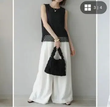 뤼미에 셔링 토트백 블랙
