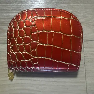 빨간색 크로커다일풍 카드 케이스