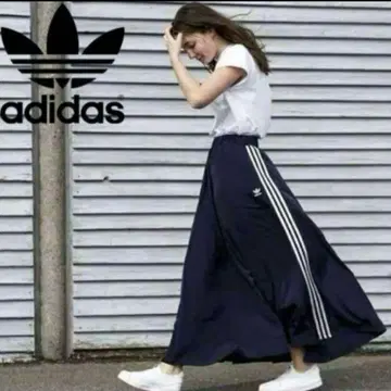 아디다스 오리지널스 새틴 플레어 롱 스커트 S