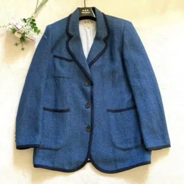 새상품급 씨 뉴욕 자켓 코튼 린넨 헤링본 안감 올 패턴