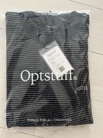 [ 새상품 ] OPTSTUFF BORDER LONG SLEEVE/블랙 L