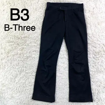 B3 B-Three 블랙 컬러 스트레이트 팬츠