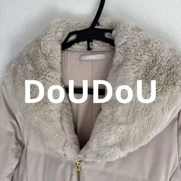 DoUDoU 퍼 포함 다운 페더 코트 베이지 38