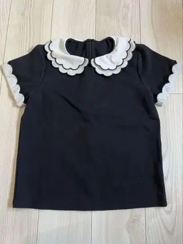 fitmore 자수 더블 칼라 레이어드 상의