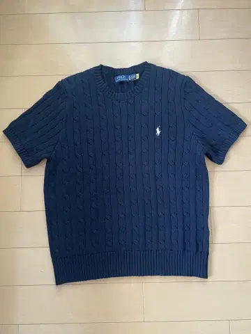 랄프 로렌 숏 슬리브 케이블 니트 여성용 XL