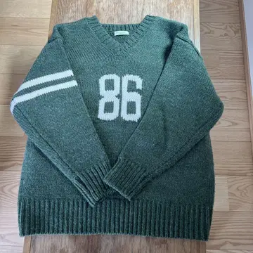FREAK'S STORE 그린 V넥 니트 86