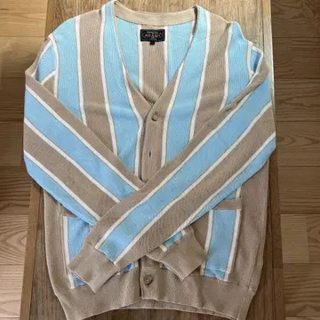 BEAMS 스트라이프 니트 가디건