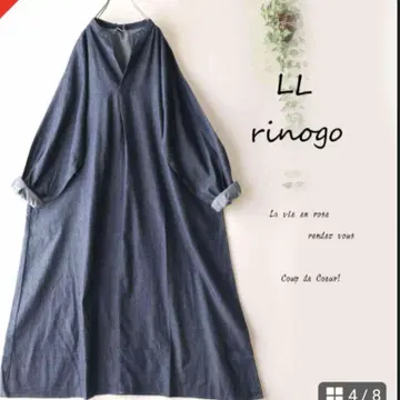 rinogo 다크 블루 셔츠 원피스