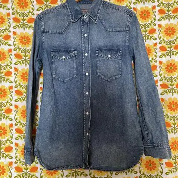 moussyvintage 데님 블루 웨스턴 셔츠 긴팔