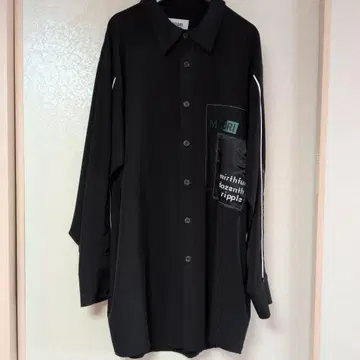 MIDORI 블랙 긴팔 셔츠