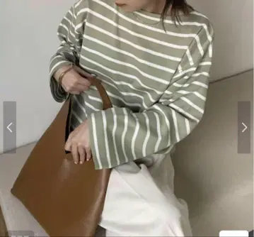 CAPRICIEUX LE'MAGE 보더 와이드 풀오버 그린