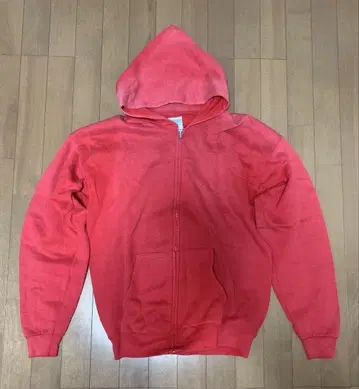 선페이드 새상품급 USA제 80s SANTEE 속기모 지퍼 후드티 L