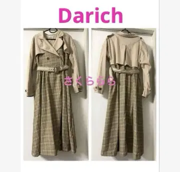 Darich 다리치 체크 도킹 트렌치코트