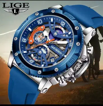 LIGE DESIGN 크로노그래프 손목시계