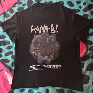 HANA-BI 영화 무비T셔츠 키타노 타케 블랙 S