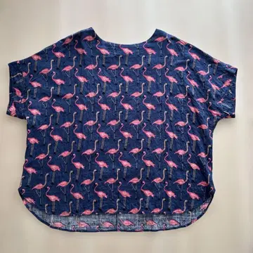 TUNIC 플라밍고 패턴 반팔 상의