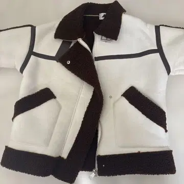 ABITOKYO 쉘파 자켓 S 화이트/브라운