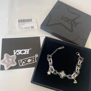 VSCH 체인 팔찌 별 모양 참 포함