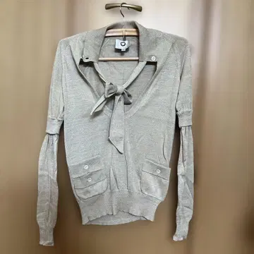 Maison MAYLE 베이지 리본 포함 니트 XS