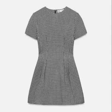 ZARA 하운드투스 체크 패턴 원피스 L 사이즈