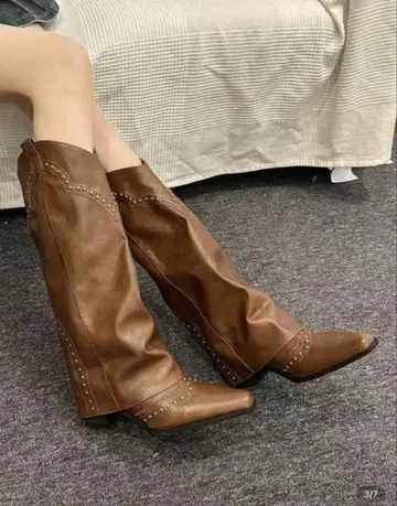 SHEIN 웨스턴 부츠 롱 부츠 부츠