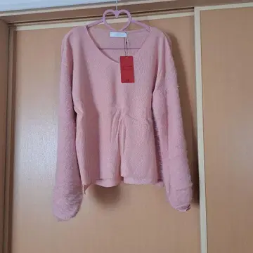CECIL McBEE 핑크 V넥 니트