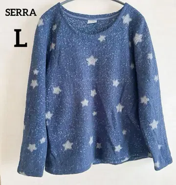 SERRA 별 패턴 네이비 스웨터 L 사이즈 트레이닝복 보아