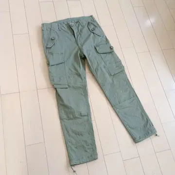 BEAMS 밀리터리 카고 팬츠 올리브 그린