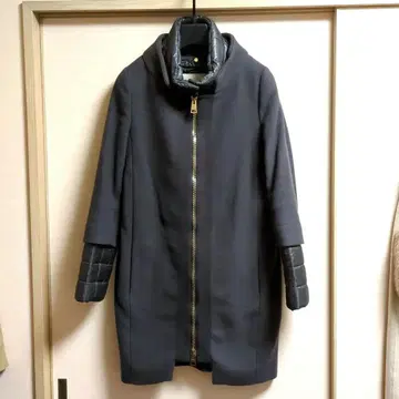 Herno 차콜 그레이 롱 다운 자켓