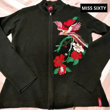 MISS SIXTY 자수 집업 니트 자켓